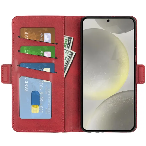 SIDE Peňaženkové puzdro pre Samsung Galaxy S24 FE 5G červené