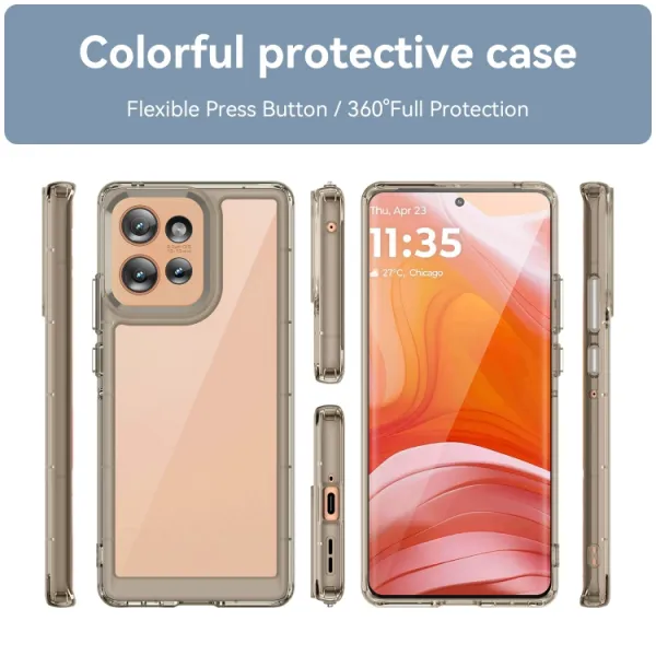 CRYSTAL Ochranný kryt pre Motorola Edge 50 šedý