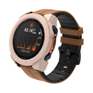PC FULL COVER Plastový kryt so sklom pre Garmin Fenix 8 AMOLED 47mm ružový