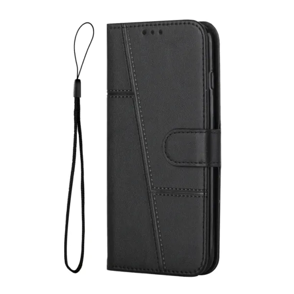STITCHED Peňaženkový kryt pre Xiaomi Redmi Note 14 5G čierny
