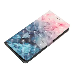 ART Peňaženkový kryt pre Motorola Edge 50 PINK BLUE MARBLE