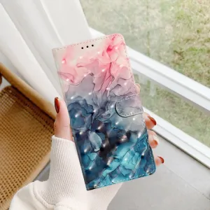 ART Peňaženkový kryt pre Motorola Edge 50 PINK BLUE MARBLE