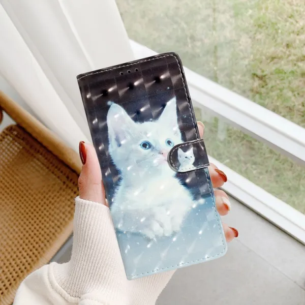 ART Peňaženkový kryt pre Motorola Edge 50 WHITE CAT