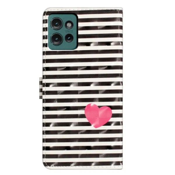 ART Peňaženkový kryt pre Motorola Edge 50 STRIPED HEART