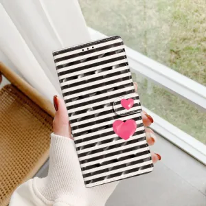 ART Peňaženkový kryt pre Motorola Edge 50 STRIPED HEART
