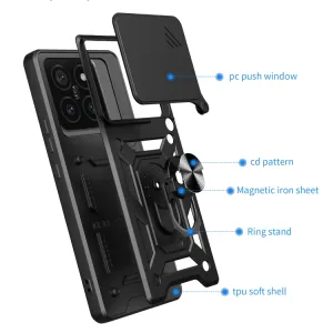 RING CAMERA Kryt s držiakom pre Xiaomi 14T Pro čierny