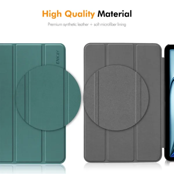 ENKAY LEATHER Zaklápací obal pre OnePlus Pad 2 / OnePlus Pad Pro modrý