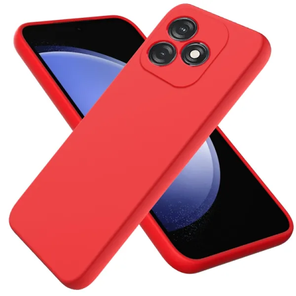 RUBBER Ochranný obal pre Tecno Spark 20 červený