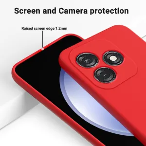 RUBBER Ochranný obal pre Tecno Spark 20 červený