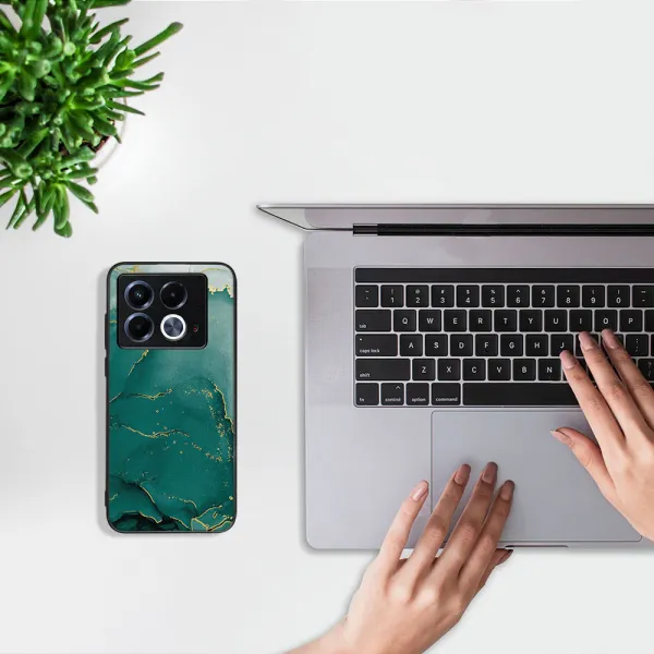 MY ART Ochranný kryt pre Infinix Note 40 GREEN MARBLE (145)
