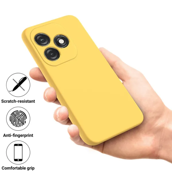 RUBBER Ochranný obal pre Tecno Spark 20 žltý