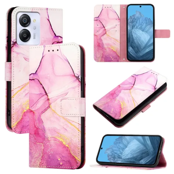 ART MARBLE Peňaženkový kryt pre Blackview Color 8 PINK PURPLE