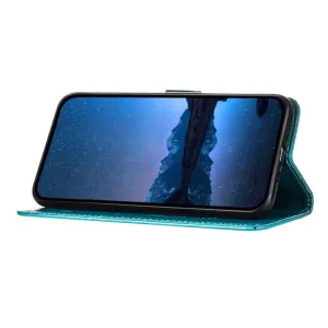 ART BUTTERFLY Peňaženkový obal pre TCL 501 modrý