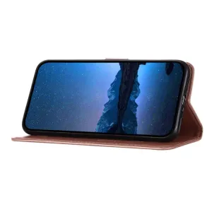 ART BUTTERFLY Peňaženkový obal pre TCL 501 ružový