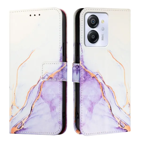 ART MARBLE Peňaženkový kryt pre Blackview Color 8 WHITE PURPLE