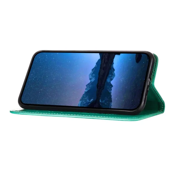 ART BUTTERFLY Peňaženkový obal pre TCL 505 zelený