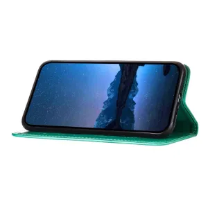 ART BUTTERFLY Peňaženkový obal pre TCL 505 zelený
