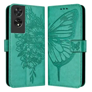 ART BUTTERFLY Peňaženkový obal pre TCL 505 zelený