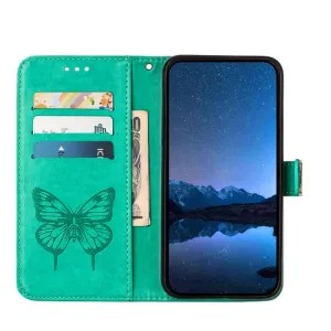 ART BUTTERFLY Peňaženkový obal pre TCL 505 zelený