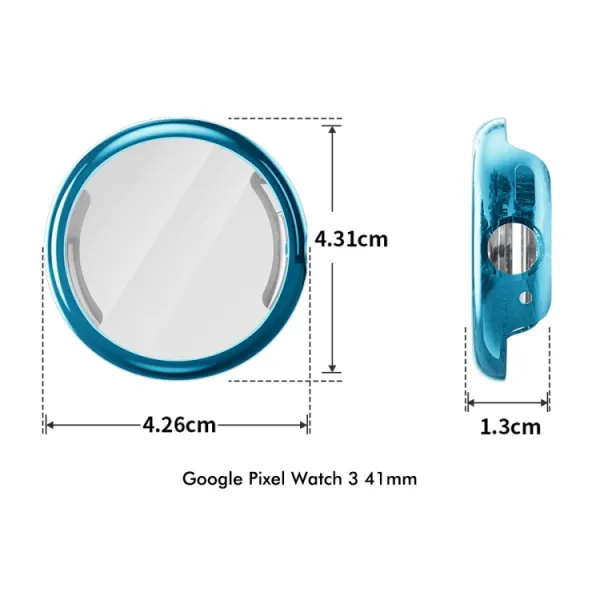 TPU HALF COVER Kryt pre Google Pixel Watch 3 41mm čierny