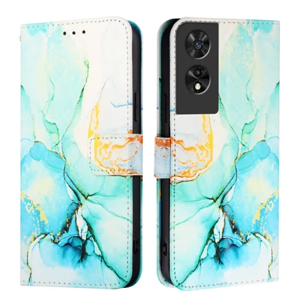 ART MARBLE Peňaženkový kryt pre TCL 505 GREEN
