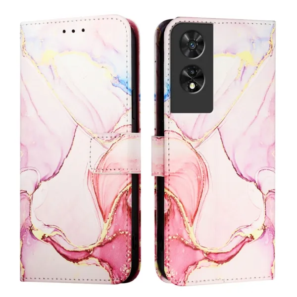 ART MARBLE Peňaženkový kryt pre TCL 505 ROSE GOLD