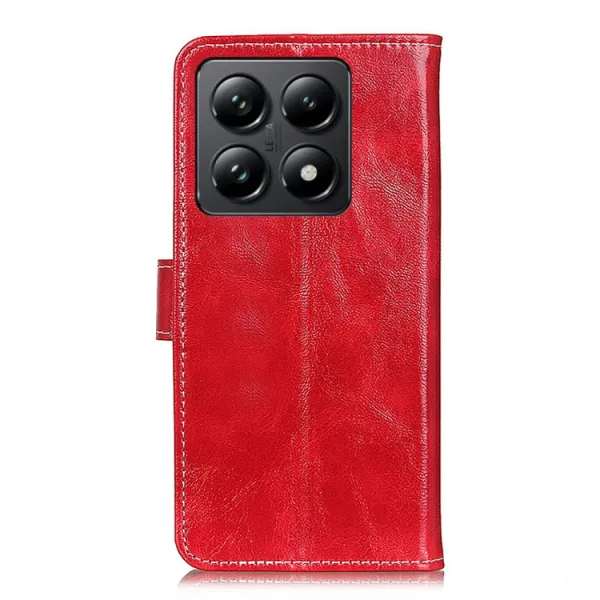 RETRO Peňaženkový obal Xiaomi 14T Pro červený