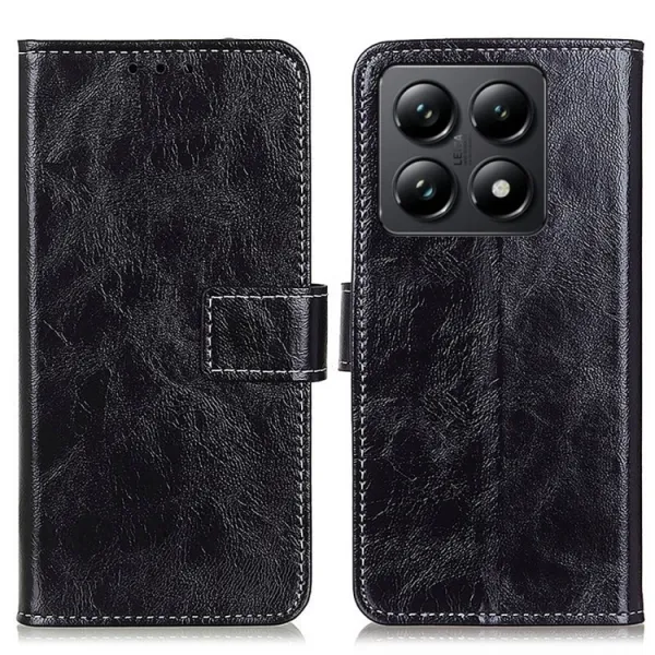 RETRO Peňaženkový obal Xiaomi 14T Pro čierny