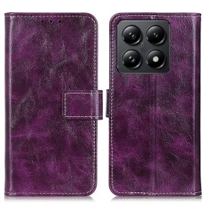 RETRO Peňaženkový obal Xiaomi 14T Pro fialový
