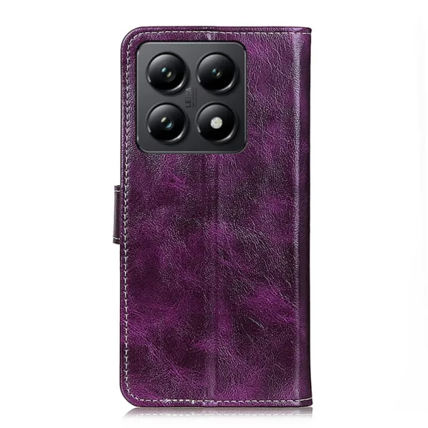 RETRO Peňaženkový obal Xiaomi 14T Pro fialový