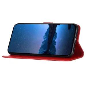 ART BUTTERFLY Peňaženkový obal pre TCL 505 červený