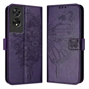 ART BUTTERFLY Peňaženkový obal pre TCL 505 fialový