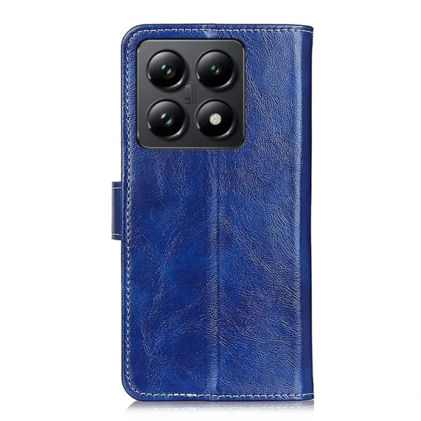 RETRO Peňaženkový obal Xiaomi 14T Pro modrý