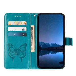 ART BUTTERFLY Peňaženkový obal pre TCL 501 modrý