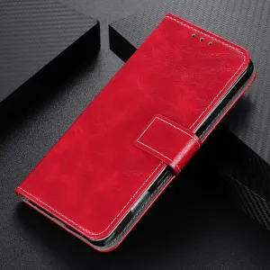 RETRO Peňaženkový obal Xiaomi Redmi Note 14 Pro červený