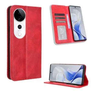 BUSINESS Peňaženkový kryt pre Vivo V40 5G červený