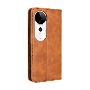 BUSINESS Peňaženkový kryt pre Vivo V40 5G hnedý