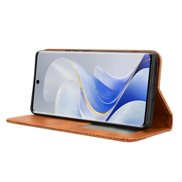 BUSINESS Peňaženkový kryt pre Vivo V40 5G hnedý