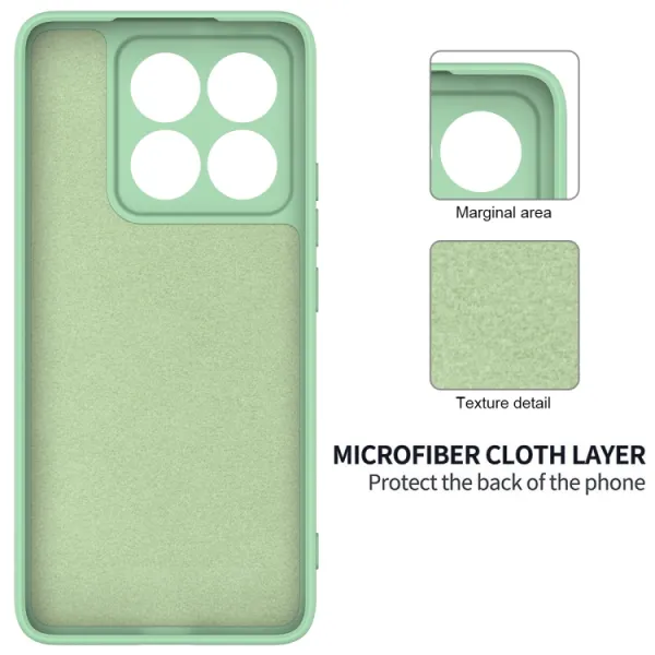 RUBBER Ochranný obal pre Xiaomi 14T Pro zelený