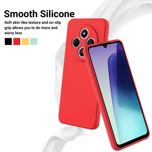 RUBBER Ochranný kryt pre Xiaomi Redmi 14C / Poco C75 červený