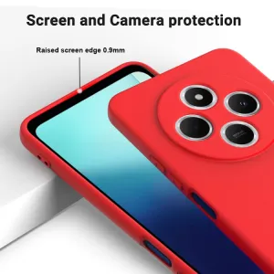 RUBBER Ochranný kryt pre Xiaomi Redmi 14C / Poco C75 červený
