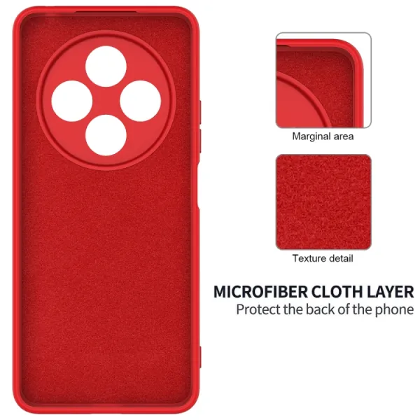RUBBER Ochranný kryt pre Xiaomi Redmi 14C / Poco C75 červený