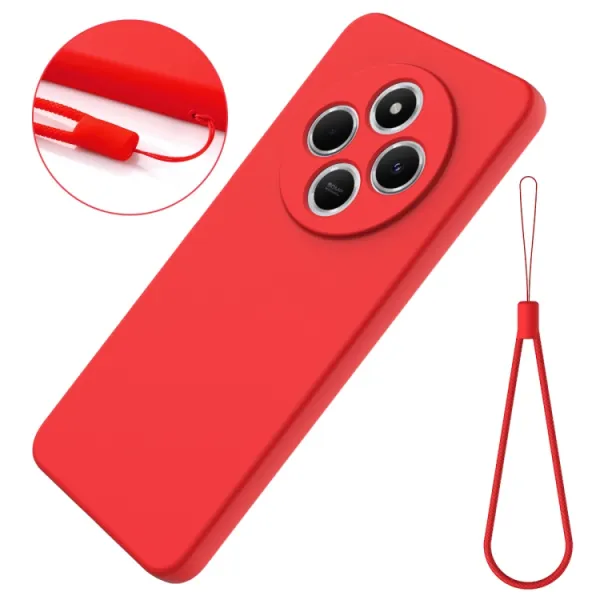 RUBBER Ochranný kryt pre Xiaomi Redmi 14C / Poco C75 červený