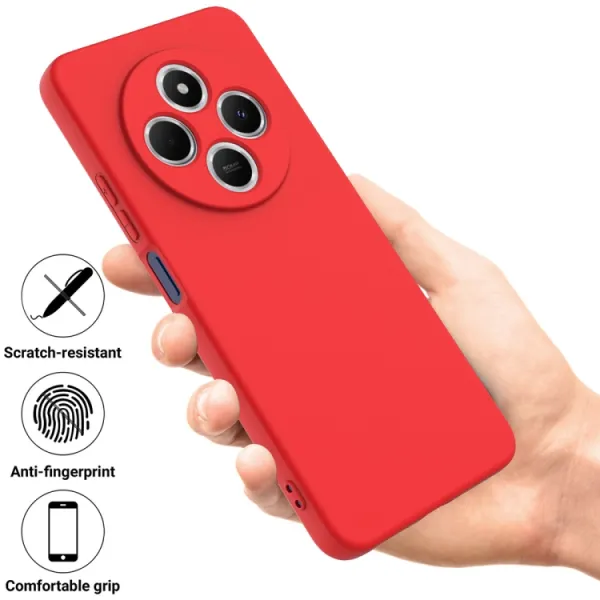 RUBBER Ochranný kryt pre Xiaomi Redmi 14C / Poco C75 červený