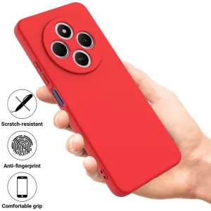 RUBBER Ochranný kryt pre Xiaomi Redmi 14C / Poco C75 červený