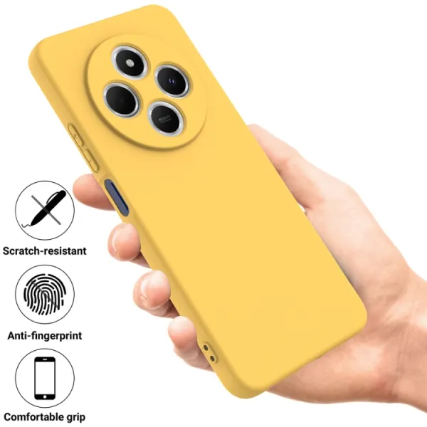 RUBBER Ochranný kryt pre Xiaomi Redmi 14C / Poco C75 žltý