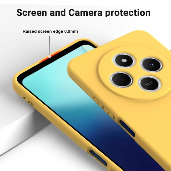 RUBBER Ochranný kryt pre Xiaomi Redmi 14C / Poco C75 žltý