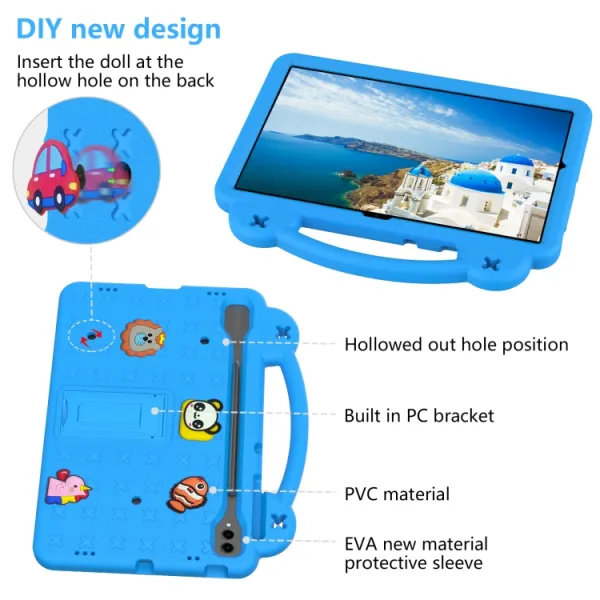 FANY Detský kryt na tablet pre Samsung Galaxy Tab S10+ svetlomodrý