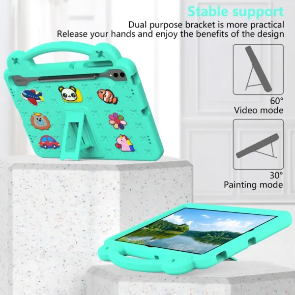 FANY Detský kryt na tablet pre Samsung Galaxy Tab S10+ svetlozelený