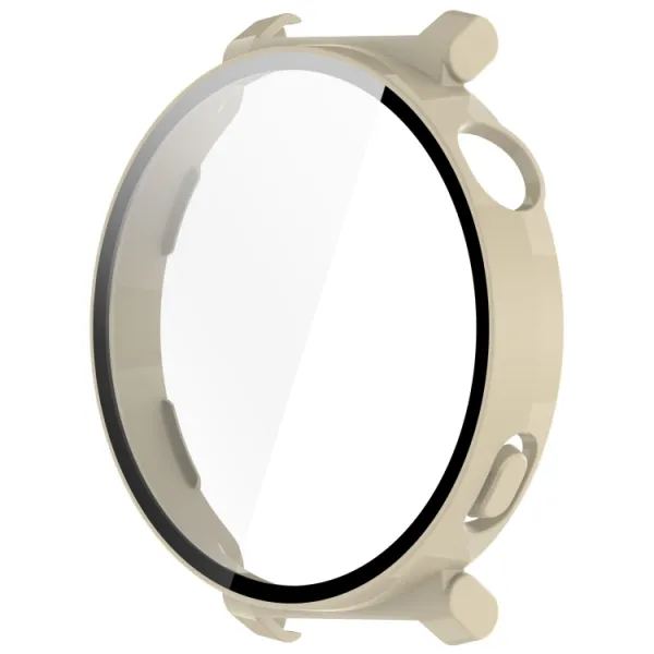 FULL COVERAGE Plastový kryt so sklom pre Huawei Watch GT 5 41mm béžový